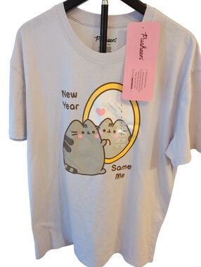 New Isaac Morris Pusheen New Year Same Me Tee